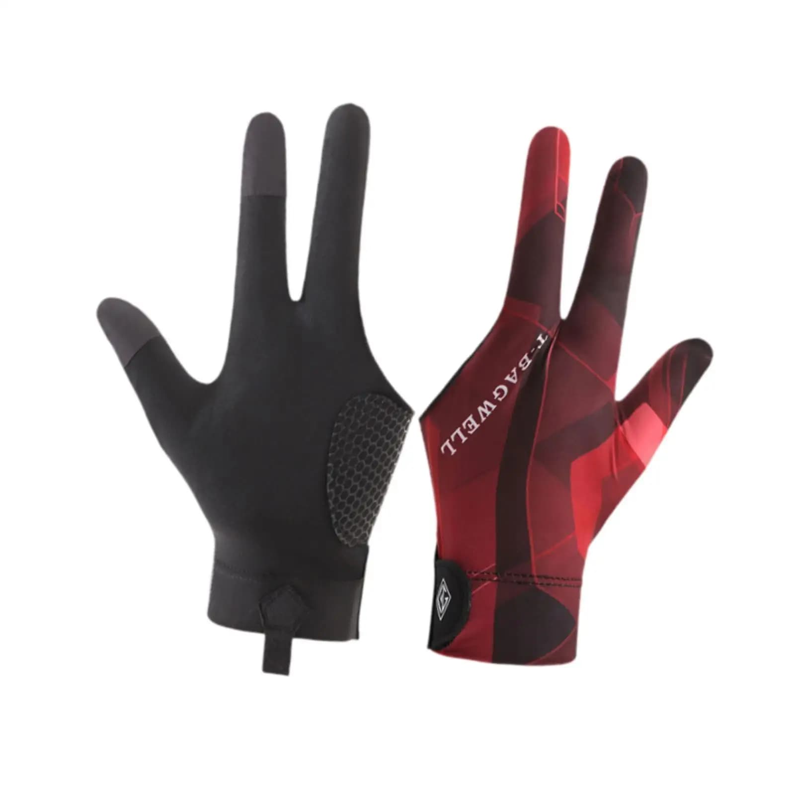 5x Pool Gloves Pool Cue Mitts Wear Resistant Accessories Separate Finger Gloves Snooker Gloves for Training Sports Playing Women