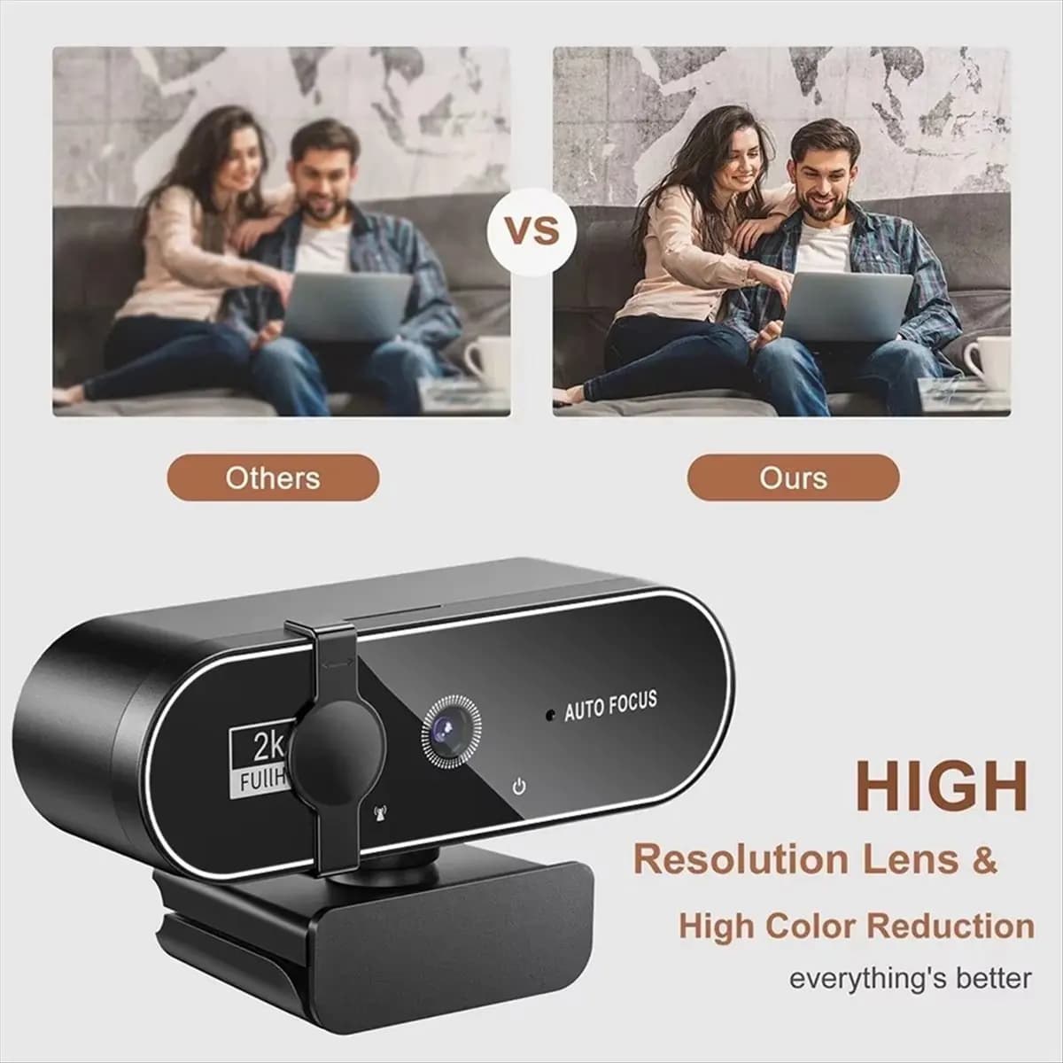 SWXF Webcam Camera Automatic Focus Streaming Web Cam with microphone Full HD Webcam for PC Laptop 1080P