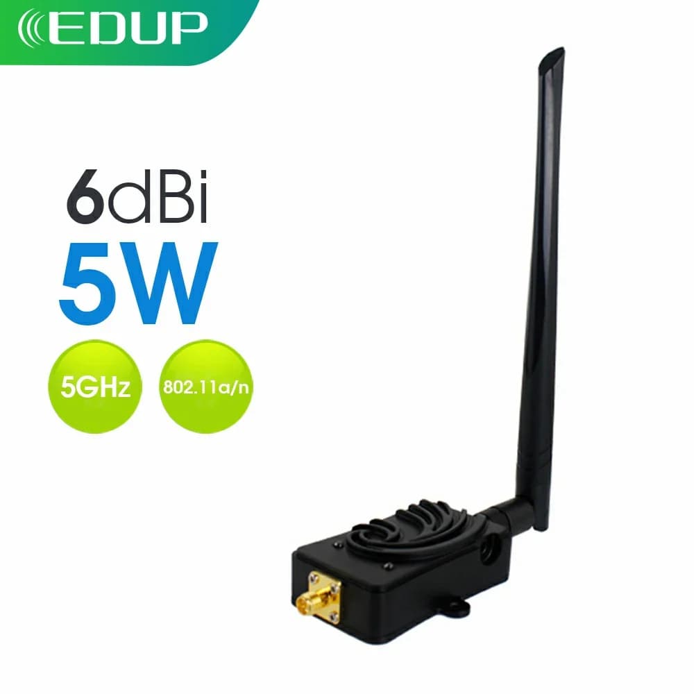 Amplificatore di Segnale WiFi EDUP 5W 5.8GHz, Adattatore Wireless per Fotocamere, Aeromodelli, Telecomandi e Router WI-FI