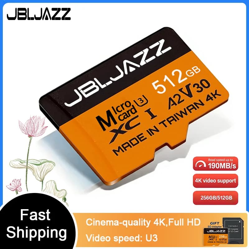 Scheda di Memoria Micro SD ad Alta Velocità 512GB UHD 4K 128GB 64GB 256GB A2 U3 V30 per Tablet PC Drone Xiaomi Archiviazione Rapida