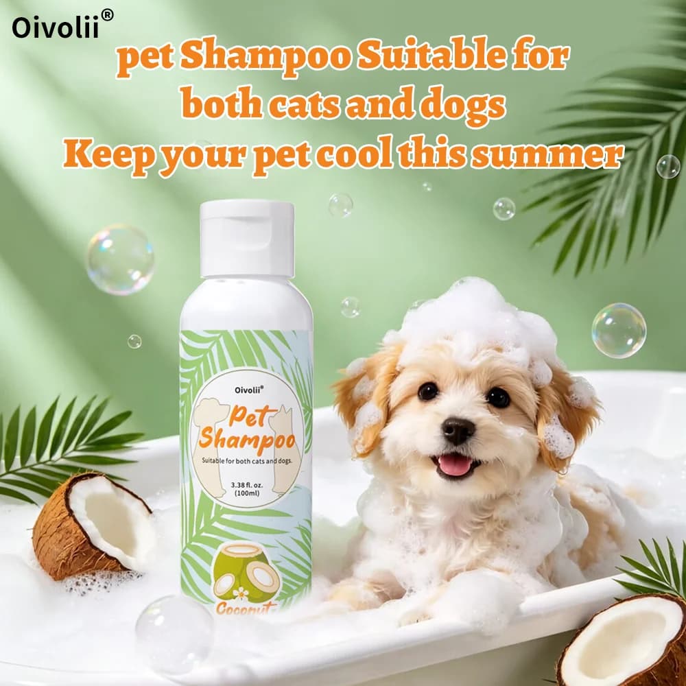 Coconut Scent Dog Shampoo Cleansing Moisturizing Deodorizing Long-Lasting Fragrance Soft Smooth Shiny Coat Pet Grooming Care