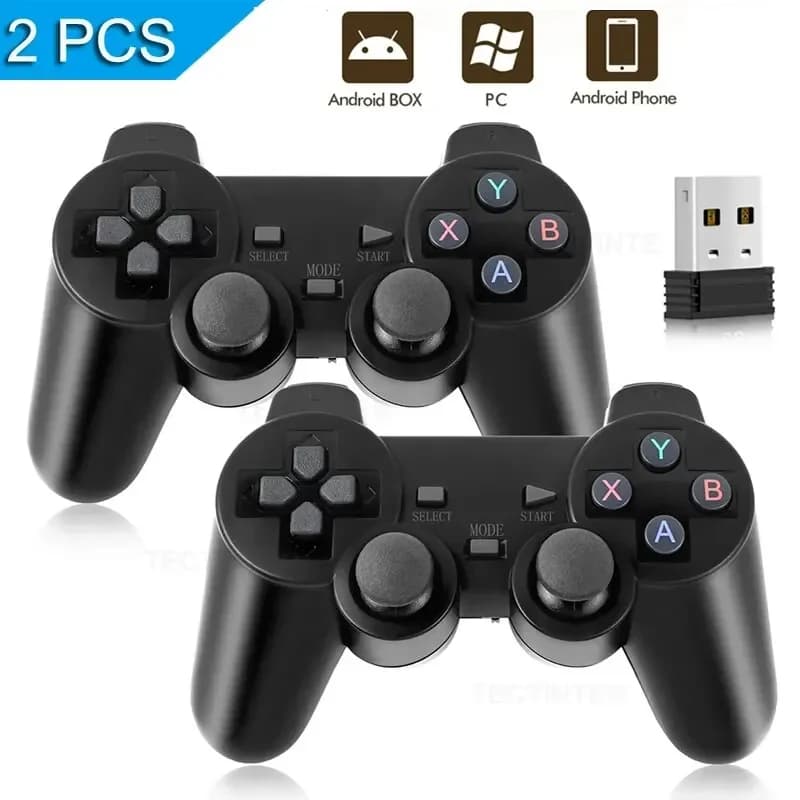 Controller di gioco wireless 1-2 pezzi da 2,4 GHz con doppio shock - Gamepad USB universale per PC/TV Box Android, Plug & Play