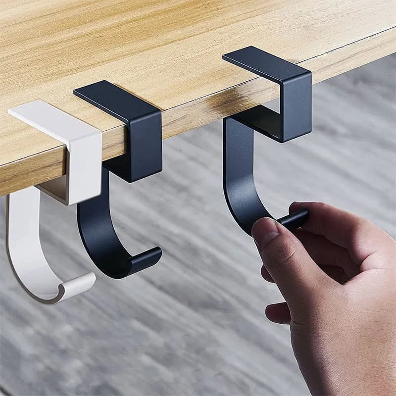 Ganci per borse da scrivania portatili, cuffie da gioco, appendiabiti da scrivania, portaoggetti per zaino, supporto per gancio mobile sospeso per organizer per ufficio domestico