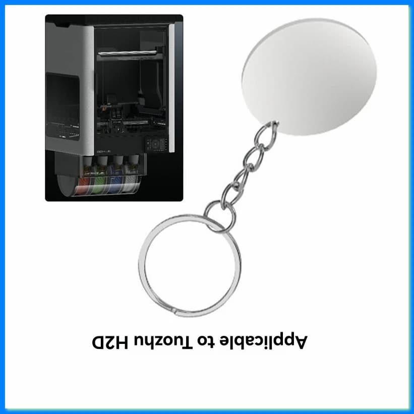 Etichette rotonde in acciaio inossidabile incise al laser H2D da 30 mm per accessori per stampanti 3D-A75P