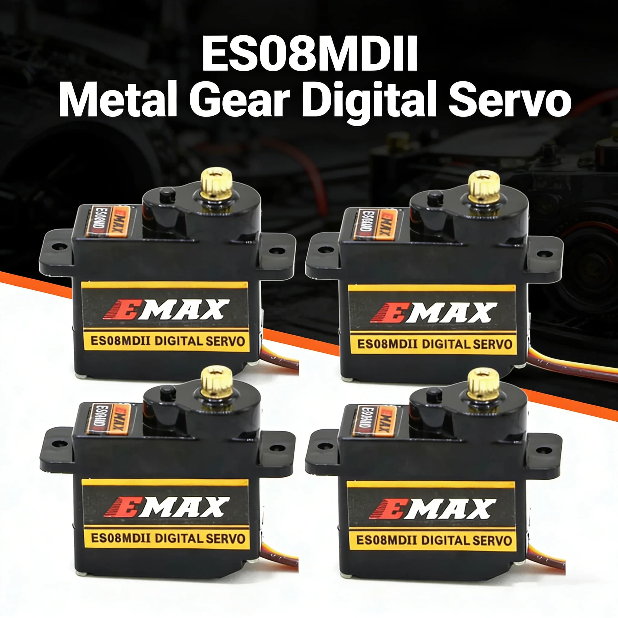 EMAX ES08MDII ES08MD II Metal GEAR Digital Servo 4.8V~6.0V Futaba/JR SG90 ES08A ES08MA MG90S TREX 450 Wholesale