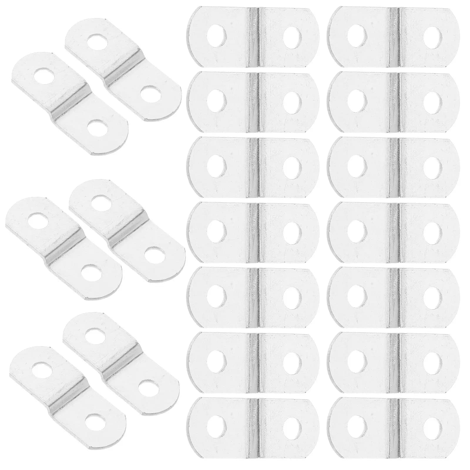 20 Pezzi Staffe Angolari per Cornici, Clip in Ferro con Viti, Accessori Essenziali per Appendere Quadri, Decorazione Casa, Gallerie e Spazi Commerciali