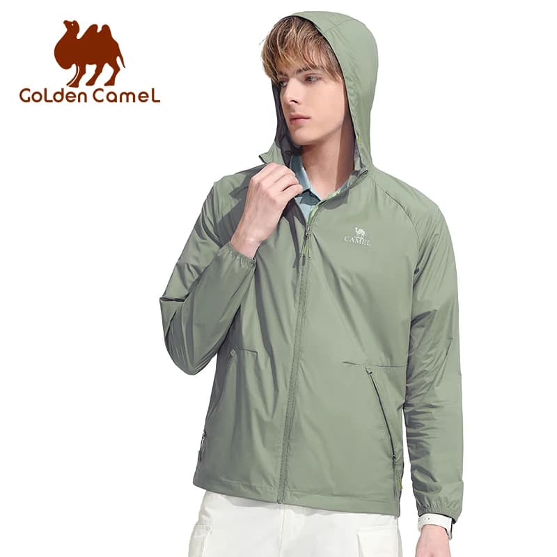 GOLDEN CAMEL Abbigliamento Protettivo Solare per Uomo, Camicie Traspiranti a Maniche Lunghe, Protezione UV per Escursionismo, Abbigliamento Anti-UV per Donna