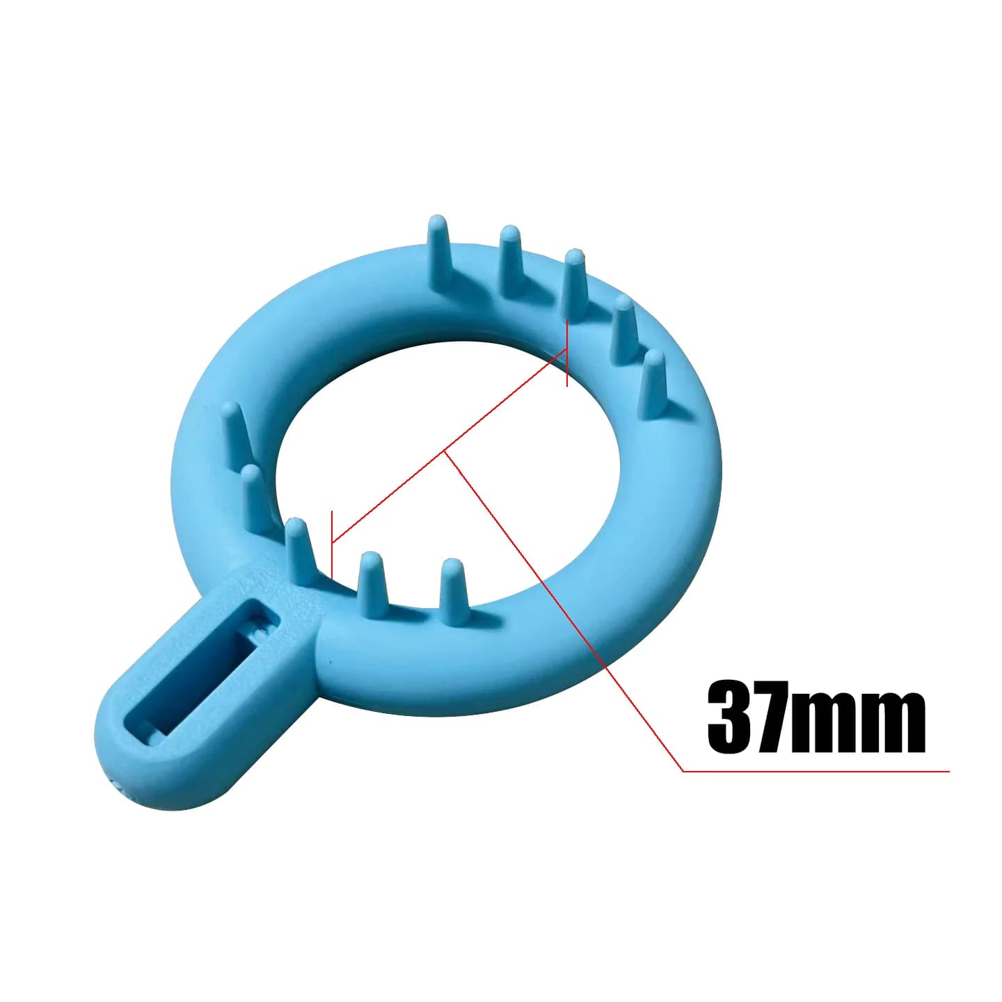 Fascia gun massage head double ring accessory 37mm hairy silicone ring