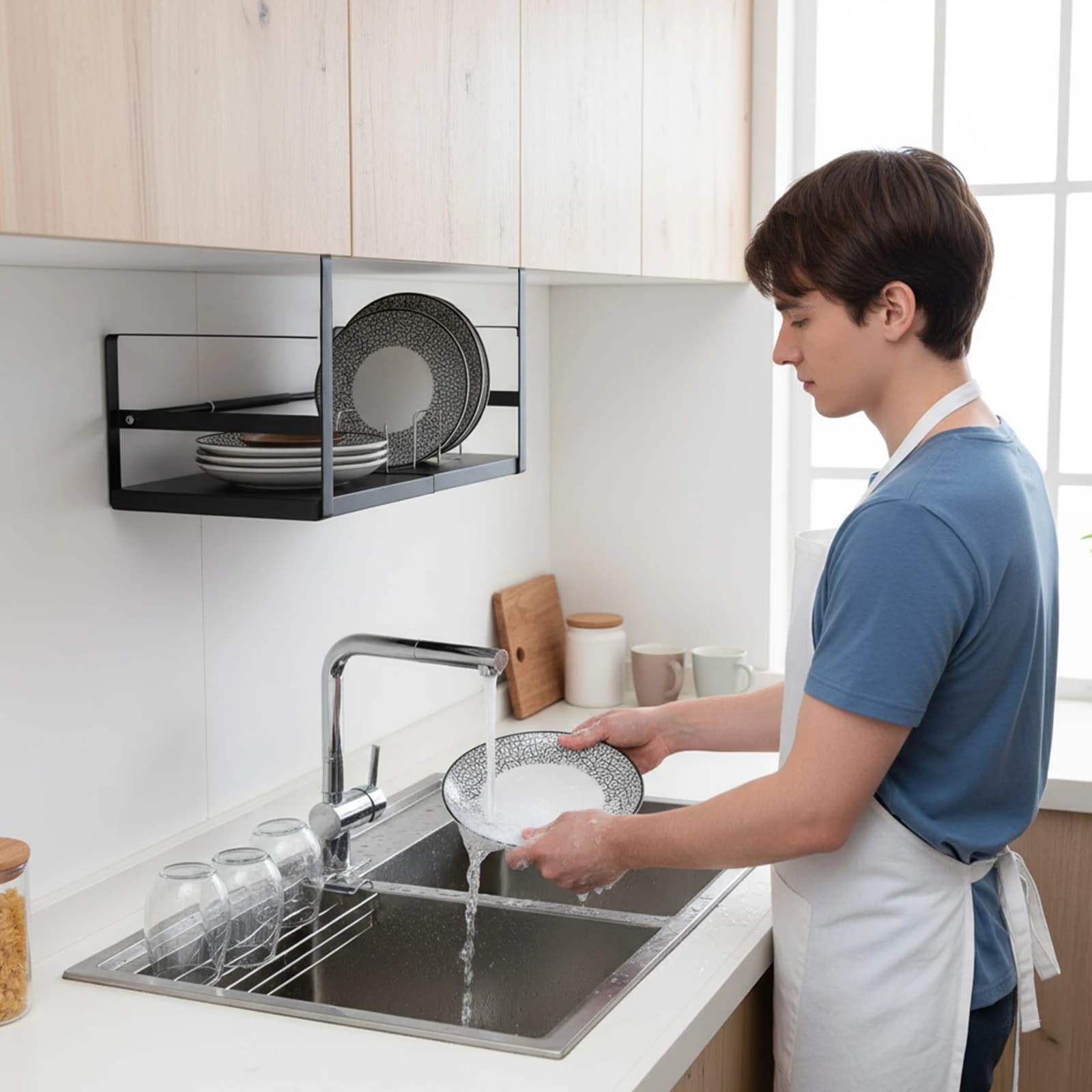 Organizzatore Espandibile per Armadio, Ripiano Retrattile, Scaffale Espandibile Sottopensile per Cucina