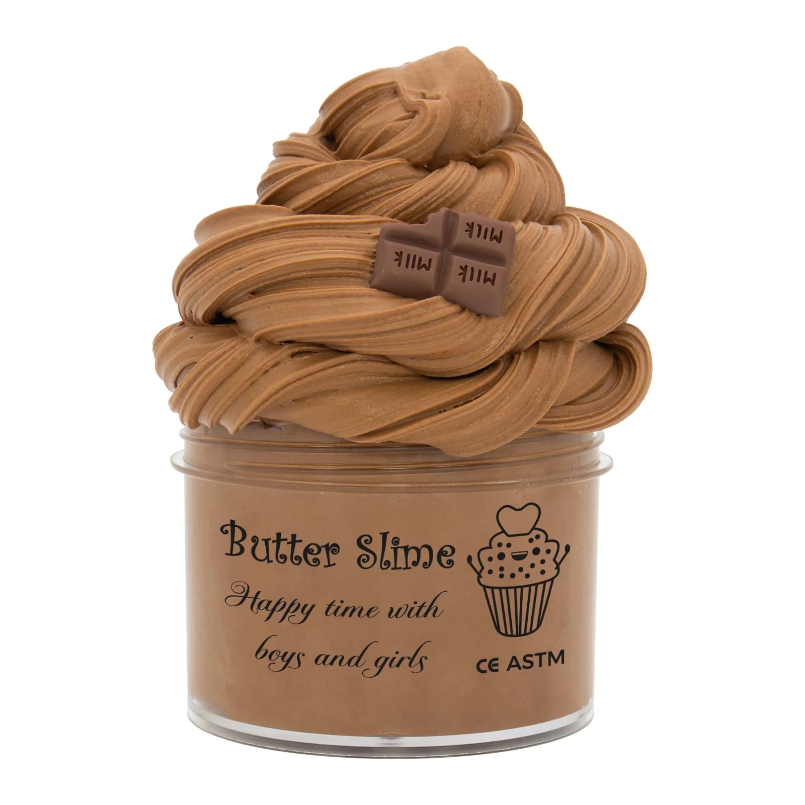 Kit Slime al Burro di Cioccolato da 70ml con Slime Profumato, Pasta Morbida e Soffice, Plastilina Fai-da-Te, Regalo di Compleanno, Giocattoli per Feste