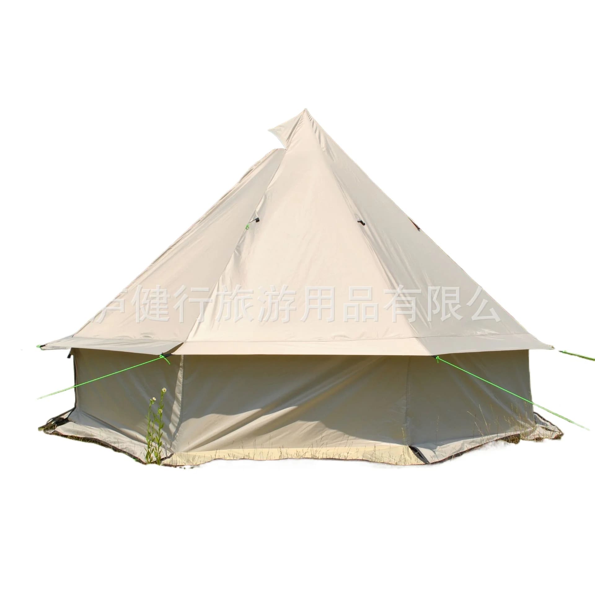 Yurt Mongola Tent for 8 Persons for Camping in the Open with Wood Stove and Fumaria Canna, Pyramid Tent for Four Seasons, Camping Tent for Hot Climate