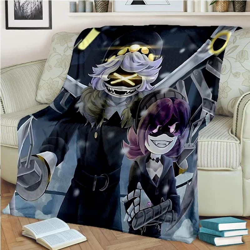Morbida Cover with Print Murder Drones Uzi V J Robot Cartoon for Bed, Sofa, Home, Travel - Perfect Gift for Children and Fan