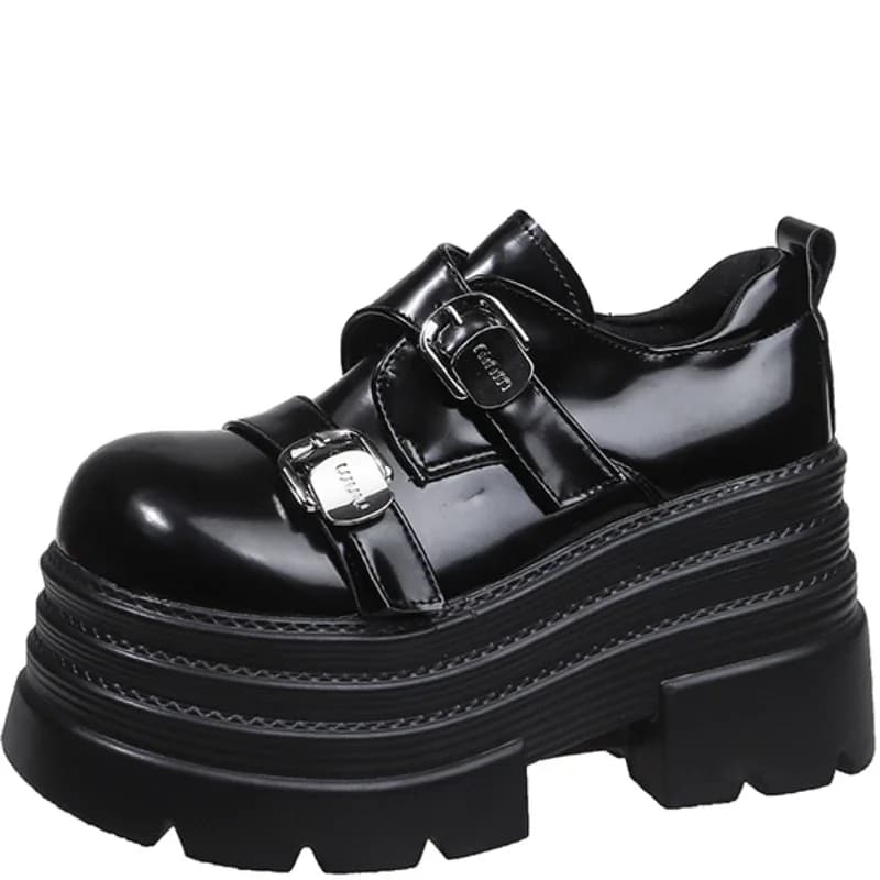 Piattaforma Donna Mocassini Scarpe Appartamenti Scarpe di cuoio robuste Donna Primavera Nuovo 2025 Tendenza Moda Casual Goth Accogliente Zapatos De Mujer