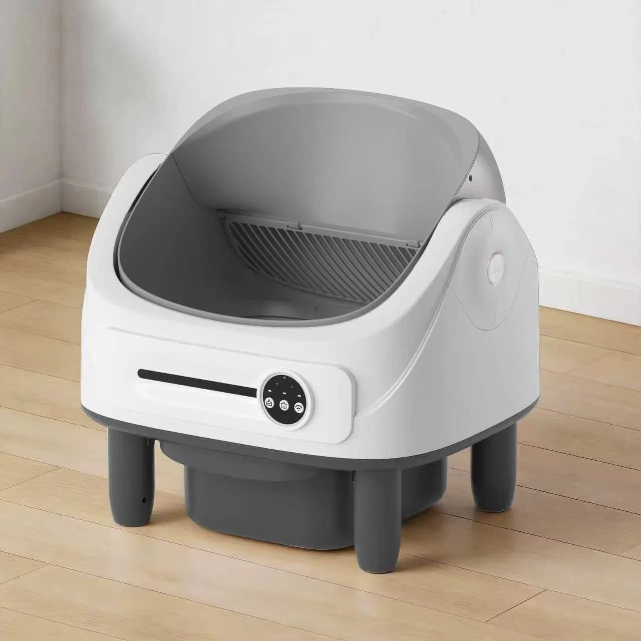 Smart Automatic Cat Litter Box Open Top Radar Safety Sensor Self-Cleaning Cat Toilet Large Deodorizing