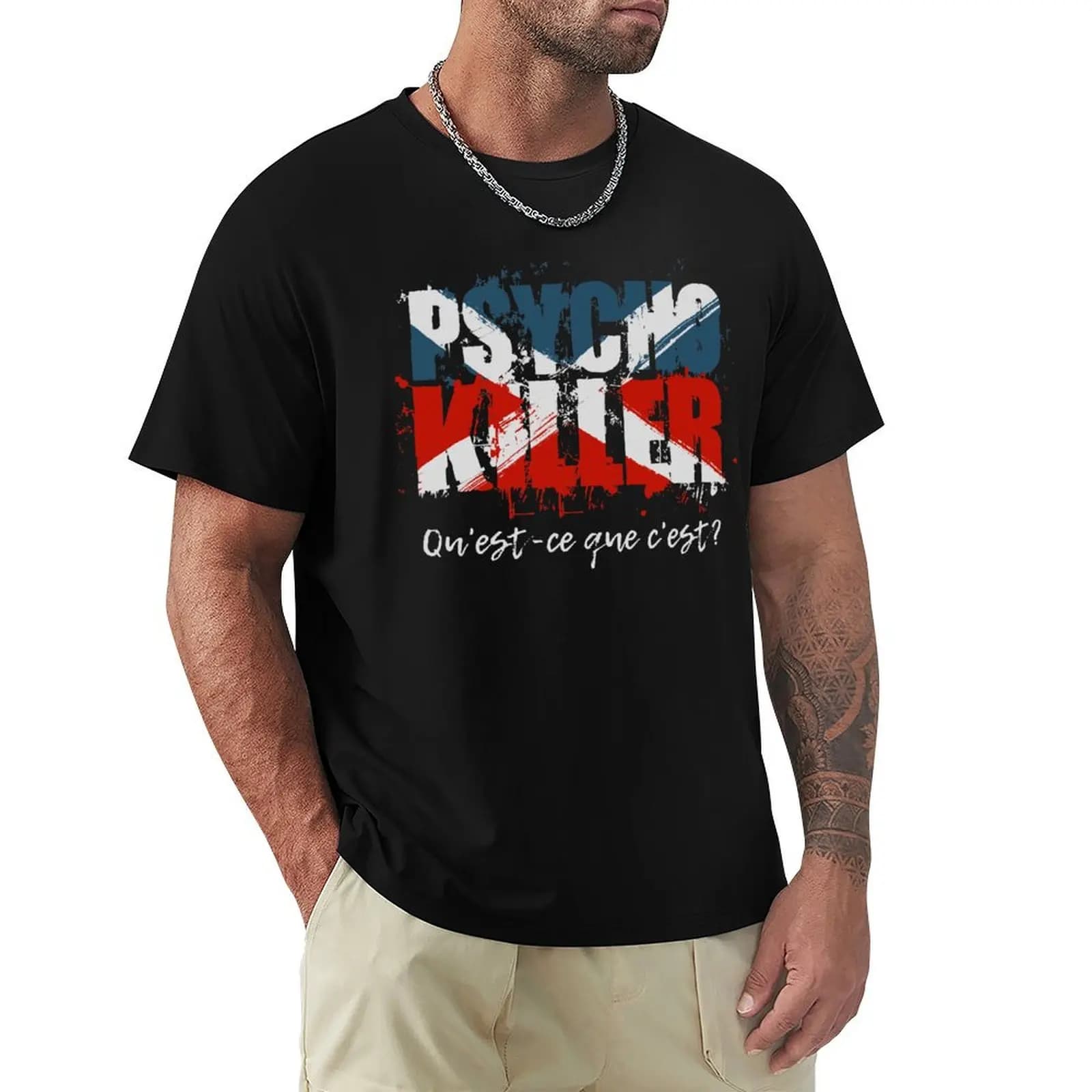 T-shirt classica Psycho Killer T-shirt basic a maniche corte da uomo