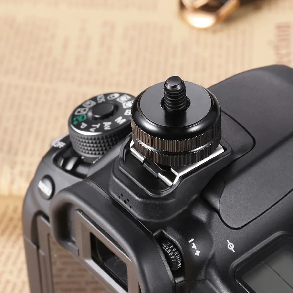 3 pezzi 1/4 pollici in lega di alluminio adattatore hot shoe supporto per treppiede per flash compatibile con videocamera Nikon Dslr supporti neri