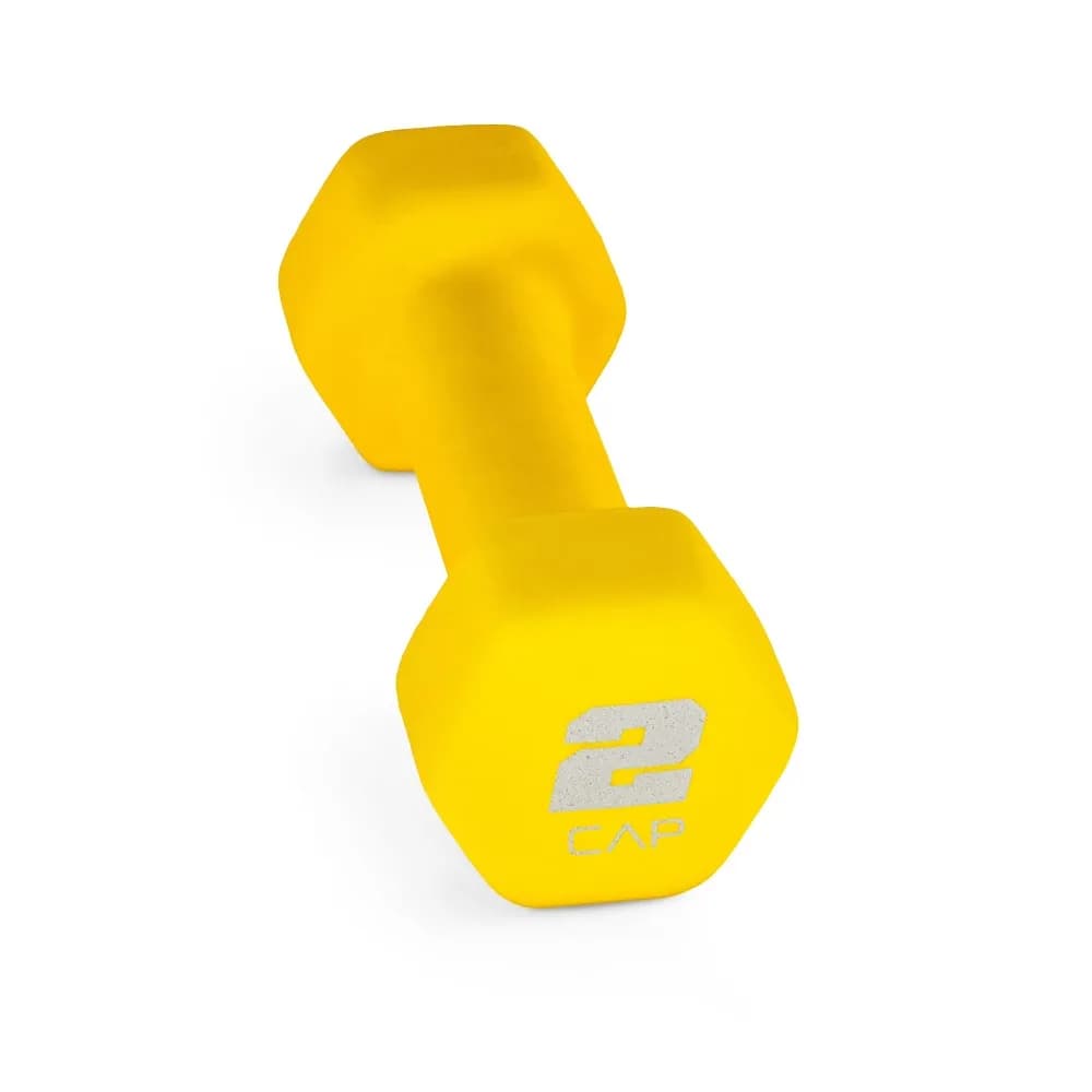 Neoprene Dumbbell 2lb Weight for Home Gym Fitness Workout Exercise Equipment Yellow Color Dumbbell Pair of Dumbbells