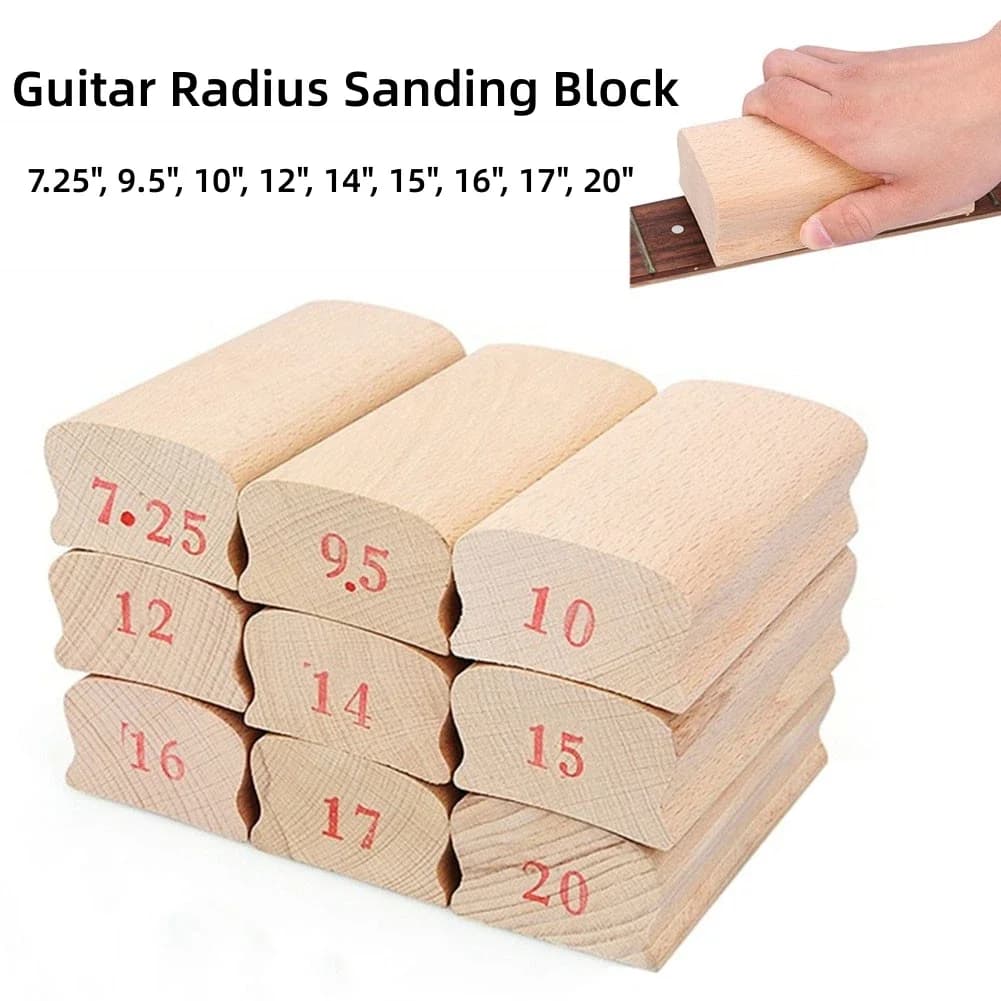 1pc 7.25-20 pollici chitarra in legno raggio levigatura blocco tasti livellamento tastiera doppio scopo strumento liutaio per chitarra