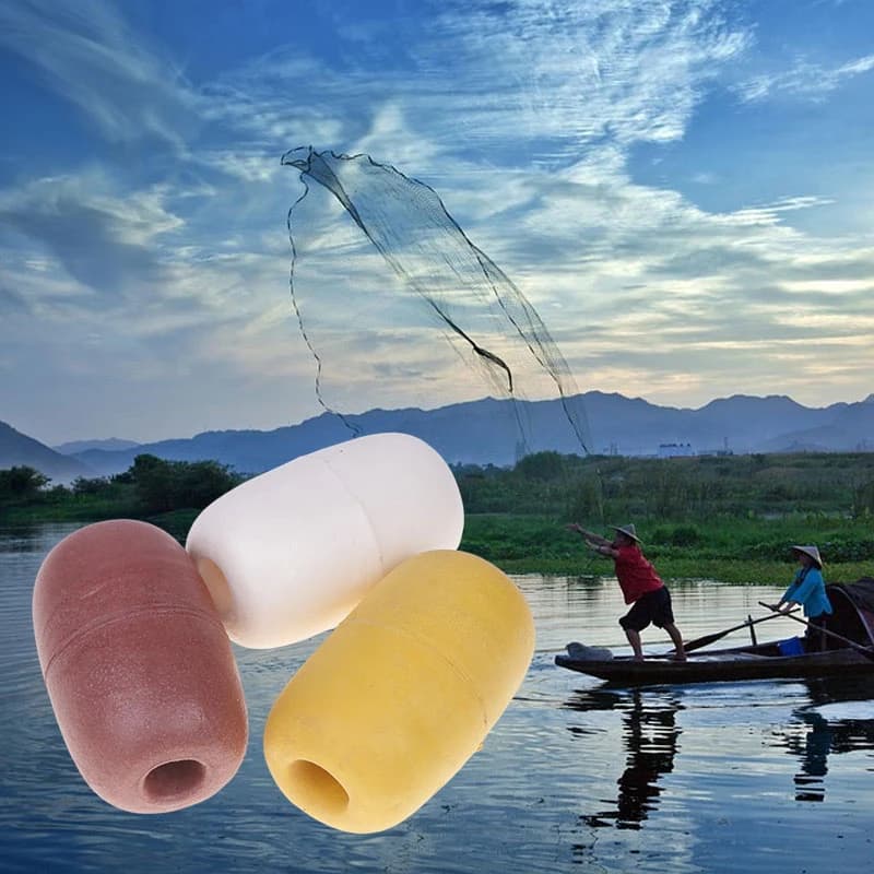2PCS PVC Ovale Rete Da Pesca Boa Galleggiante Acqua Profonda Schiuma Galleggiante Granchio Pot Marker Drift Ancoraggio Corda Boa Galleggiante Per Attrezzatura Da Pesca