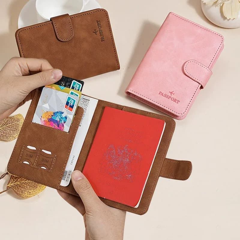 Porta passaporto per copertina per passaporto da viaggio Protezione per passaporto personalizzata Accessori da viaggio Porta passaporto per donna/uomo