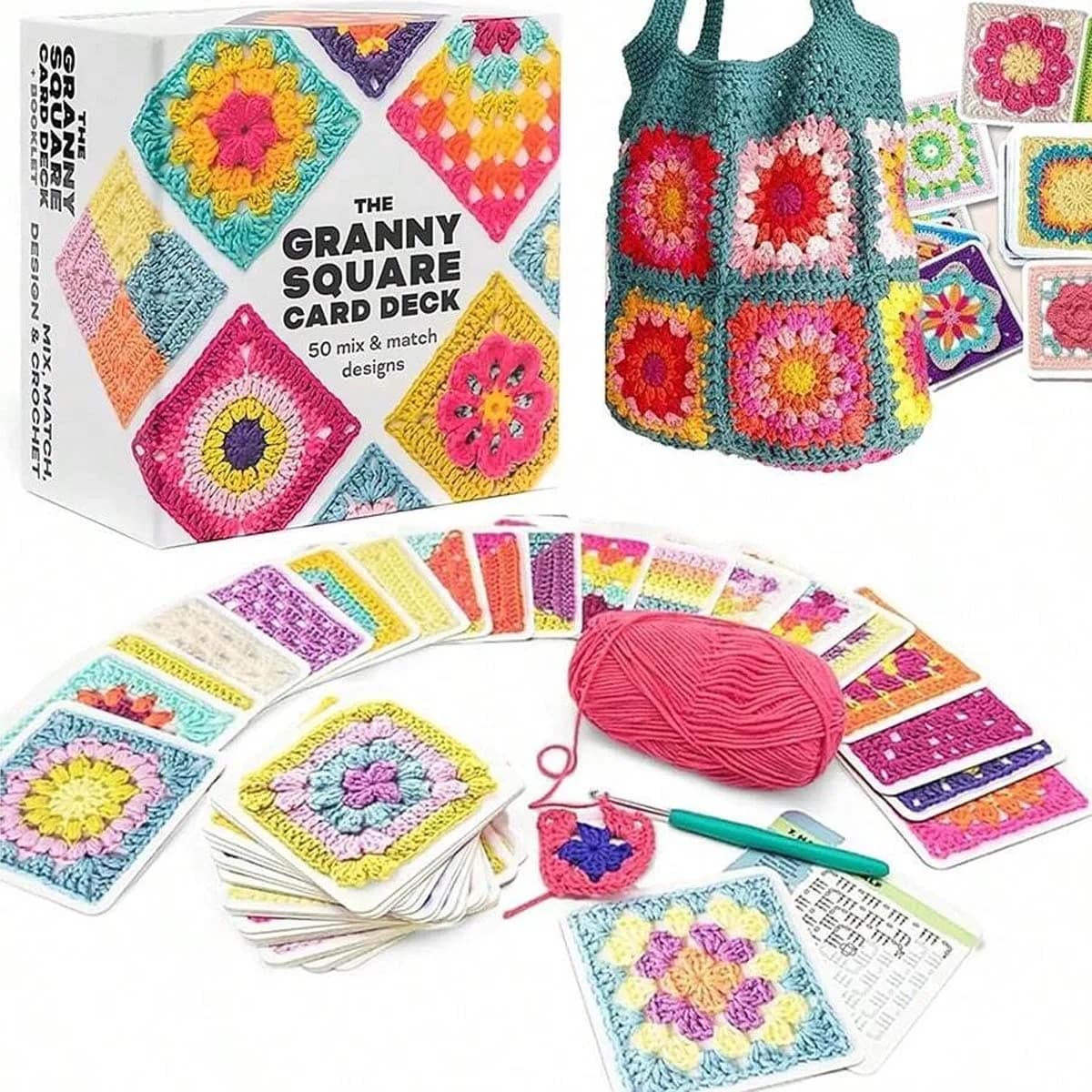 50 fogli di modelli per lavori a maglia - Carte multicolori per uncinetto, possono essere cucite su vestiti, borse, accessori fai da te per cucito, regalo per mamma e moglie