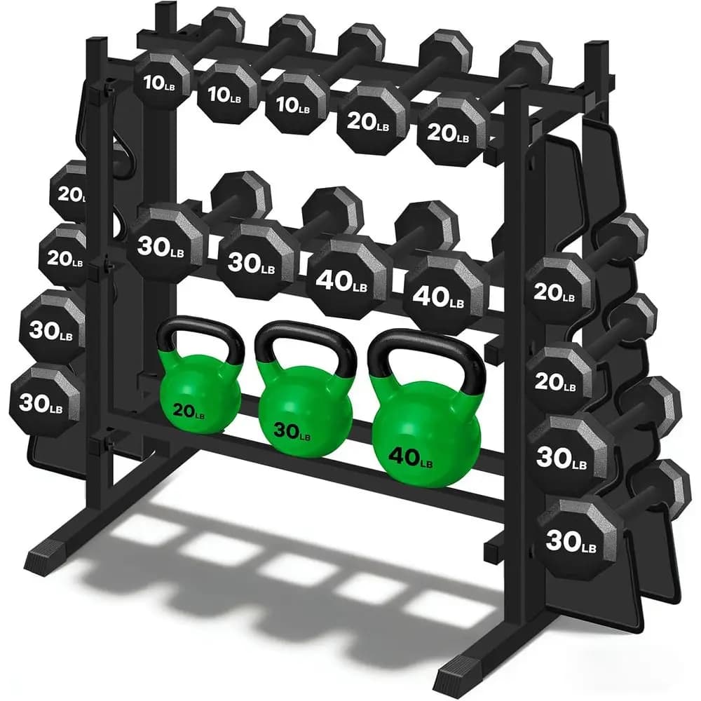 Robusto Porta Pesi e Kettlebell Bifacciale per Palestra Domestica