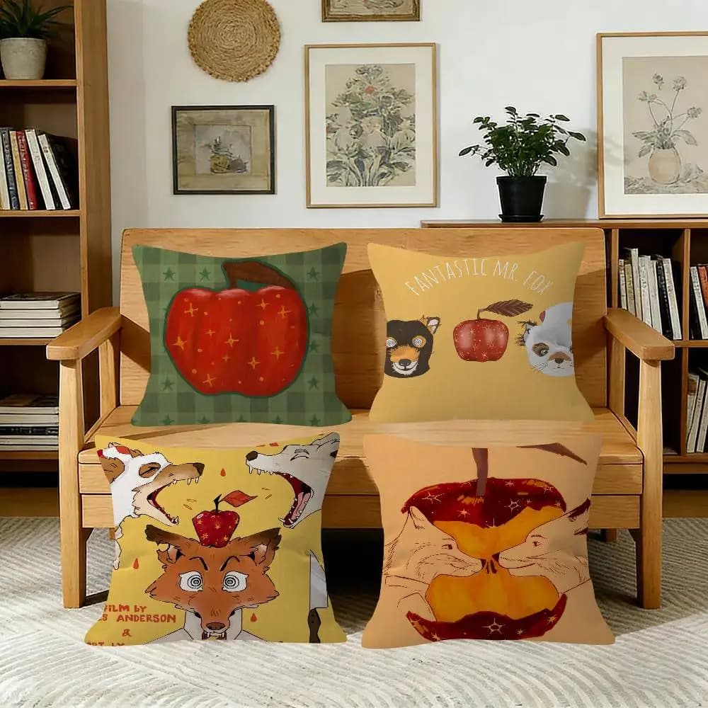 Fodera per cuscino del film The Fantastic Mr Fox, cuscino decorativo per divano, decorazioni per la casa, fodere per cuscini