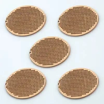 5Pcs Mini Cross-Stitch Wooden Chips Premium Solid Wood DIY Gift Pendant Craft Kit for Handmade Decoration Painting Staining