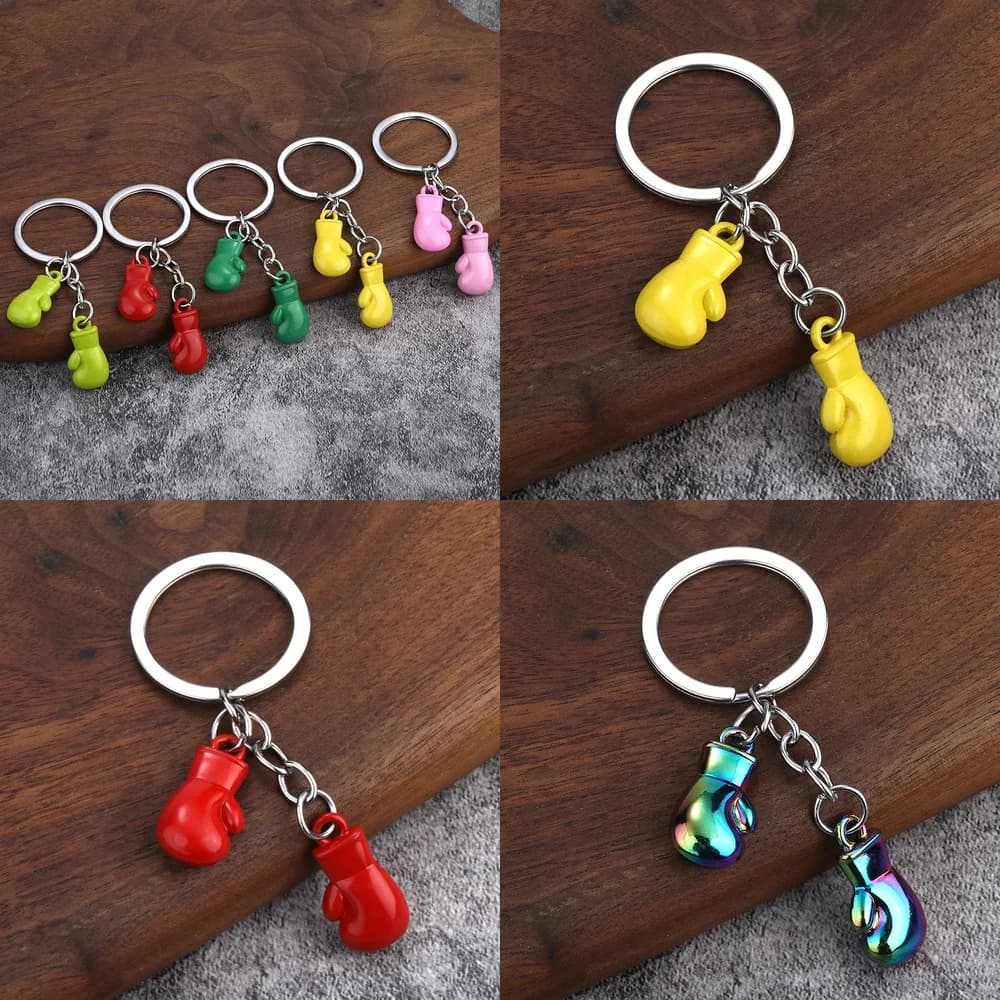 Boxing Glove Shape Keychain for Gym & Fitness Gifts, Keyring Simulation Training Equipment for Audiences