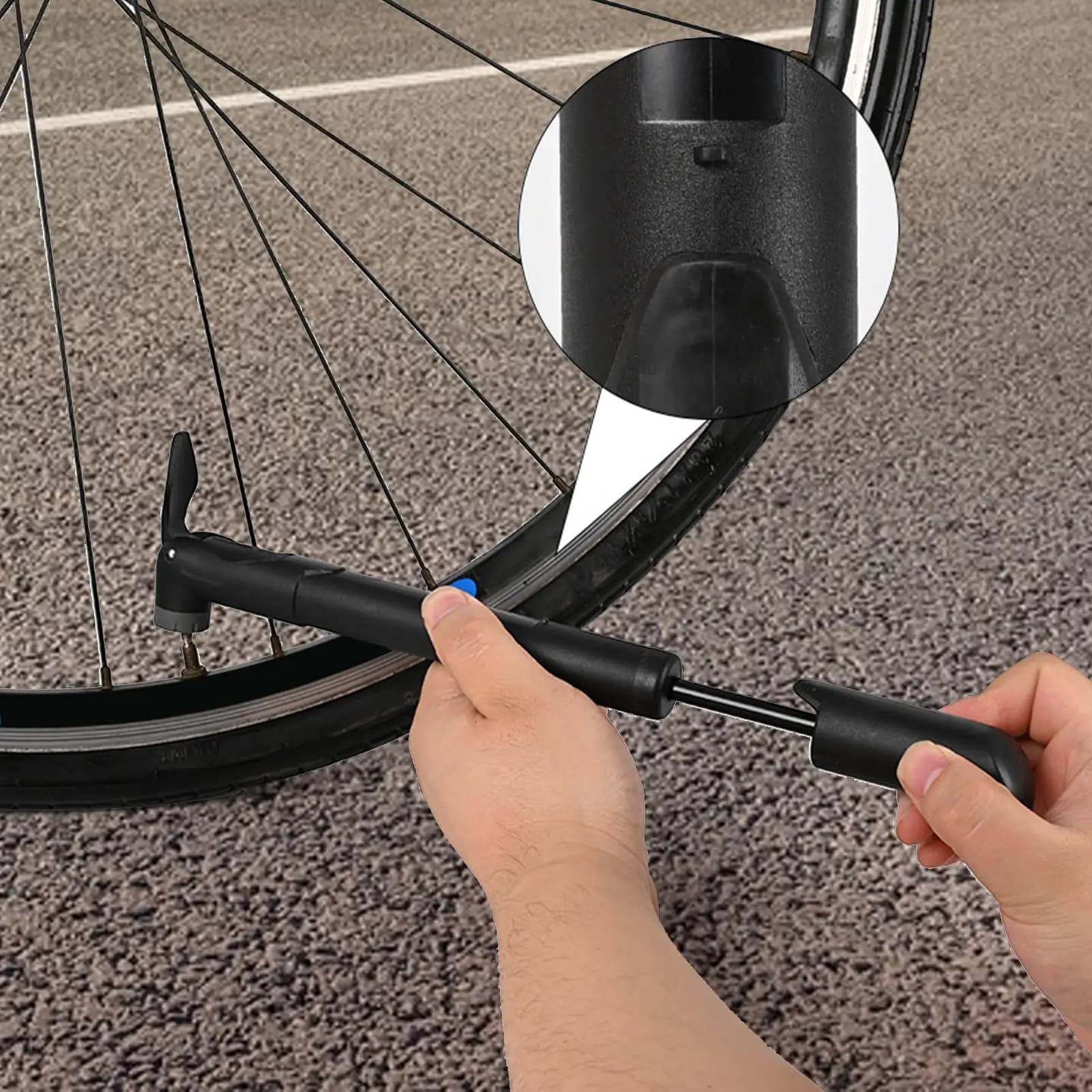 Pompa da bicicletta Mini pompa ad aria manuale ad alta pressione Gonfiatore per pneumatici da ciclismo per bici Accessorio per pompa MT B da strada leggero portatile dropship