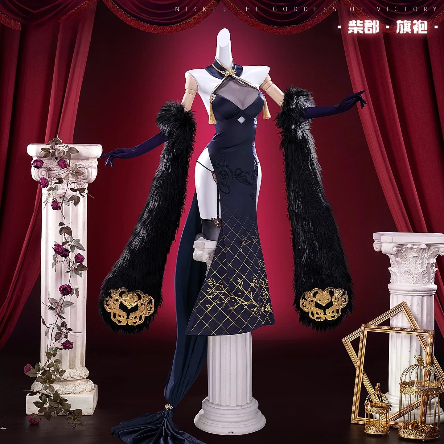 Game Cosplay Series: Azur Lane HMS Cheshire Cait Sith Crooner Cosplay Costume Sexy Qipao Women Dress Cheongsam Halloween