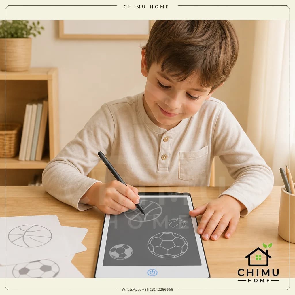 【CHIMU HOME】 Kids Drawing Tablet Insertable Tracing Cartoon Cards LCD Writing Pads with Color Cover