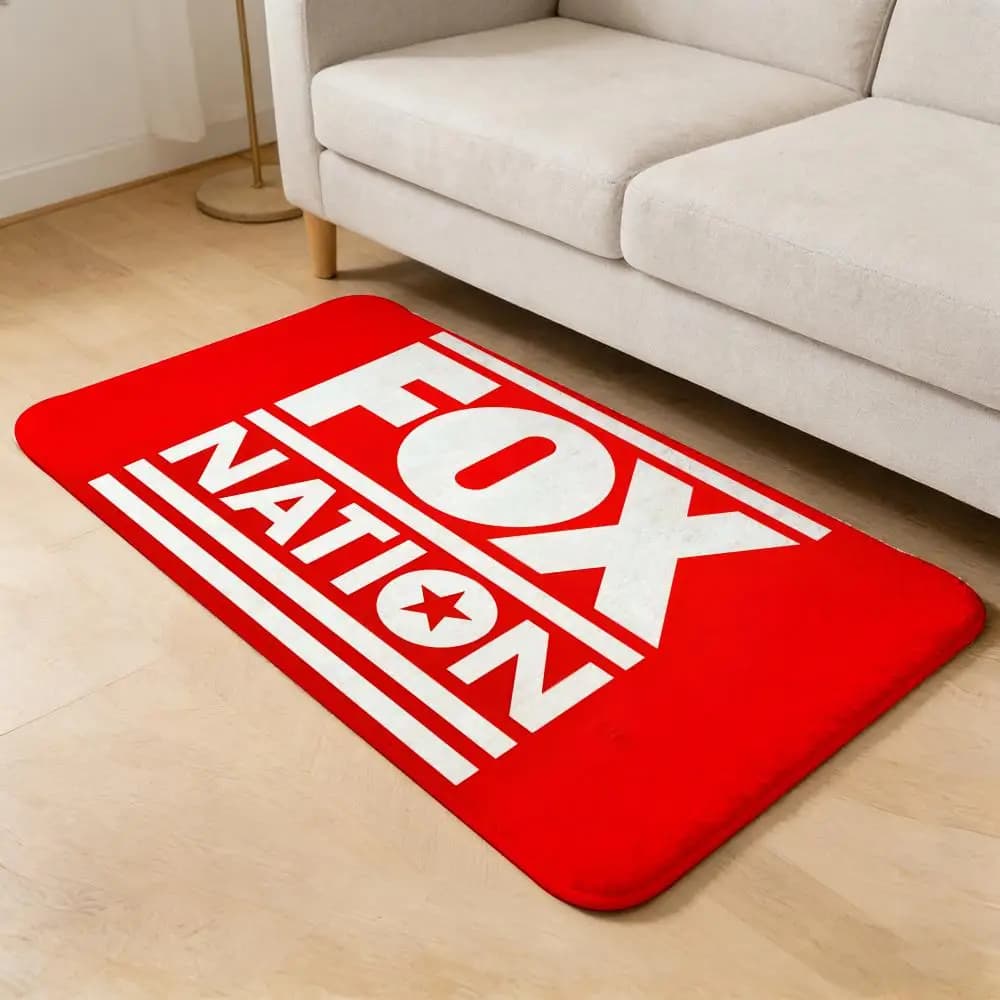 F-fox N-news Tappetino in flanella per interni, antiscivolo, assorbente, lavabile, per la casa