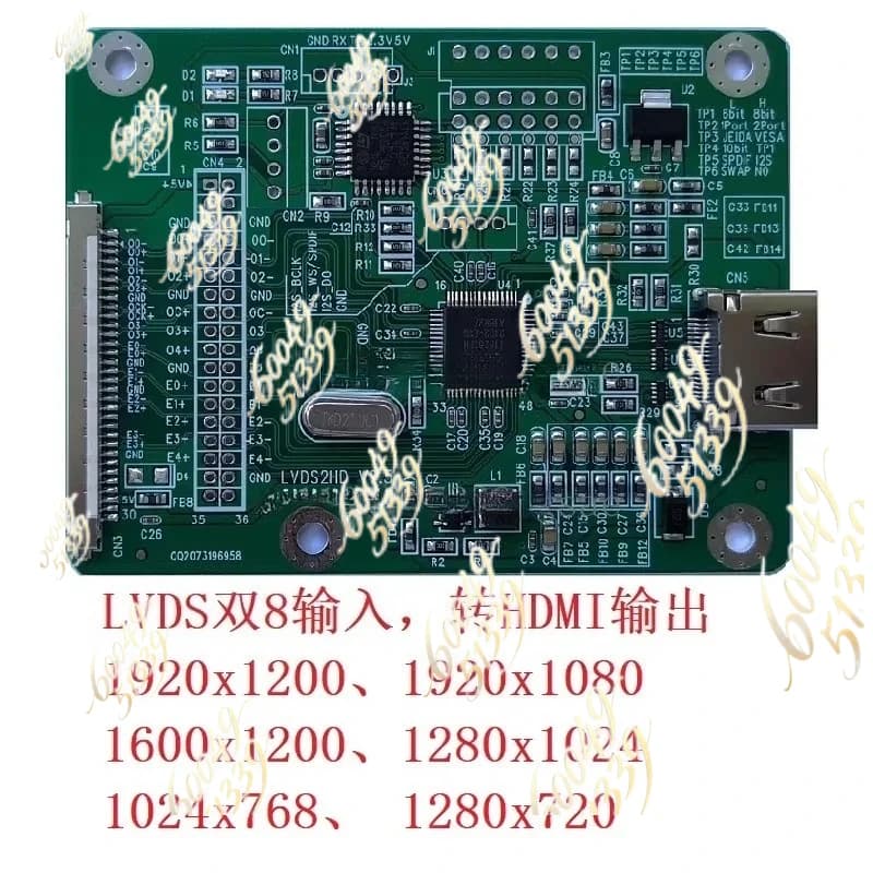 Scheda adattatore da LVDS a HDMI, doppia ingresso LVDS 8 a uscita HDMI, supporta cavi per schermi a risoluzione multipla
