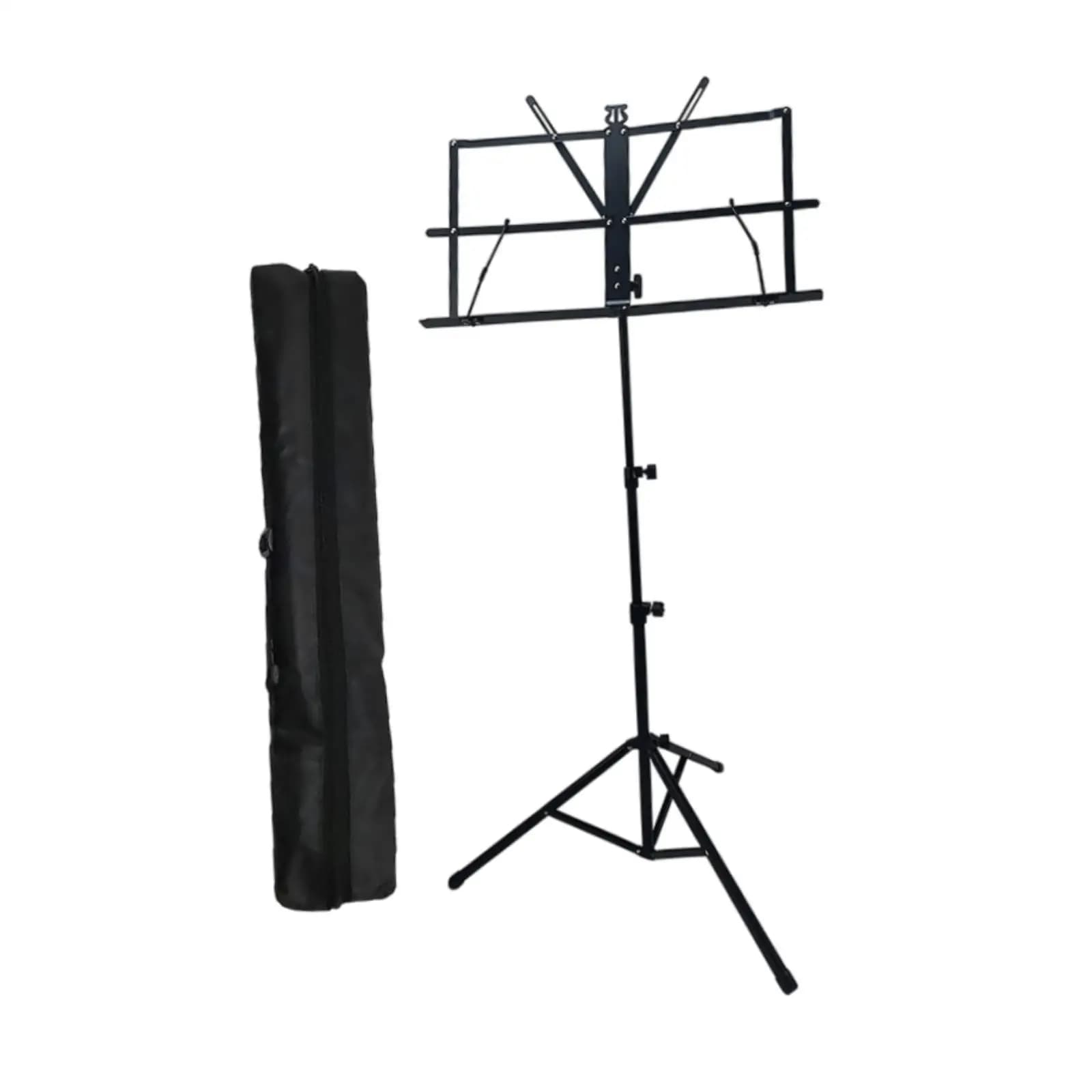 Leggio per spartiti per spartiti, con borsa, moderno, altezza regolabile, supporto per clip per spartiti, per musicisti con giocatore di ukulele