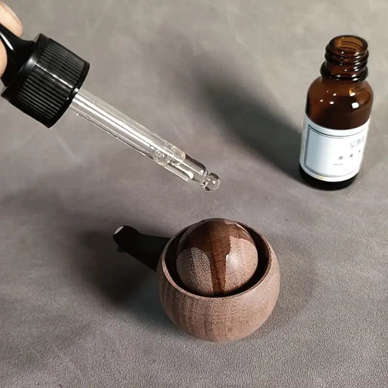 Diffusore di oli essenziali per auto e casa - Mini diffusore di fragranze naturali in legno, adatto per camera da letto e soggiorno