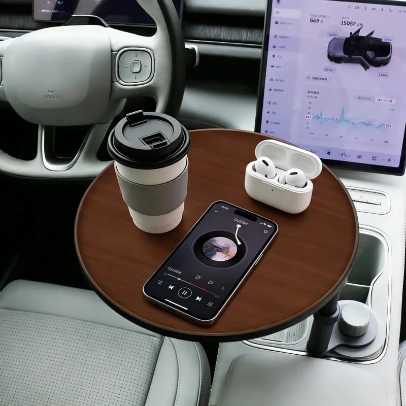 Suitable for Tesla Huan New Version Model3 Y YL Car Solid Wood Suspension Small Table Board Tea Camping Automobiles Accessories