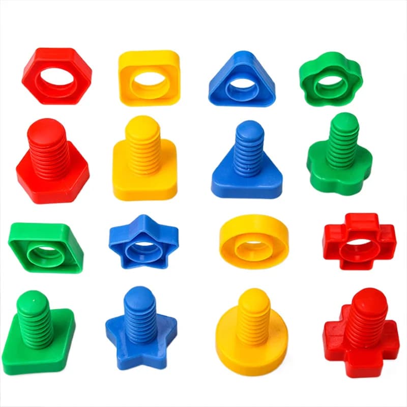 Blocchi di costruzione a vite partita puzzle giocattolo per bambini infantile forma Montessori colore riconoscere giocattoli educativi regali per bambini TMZ