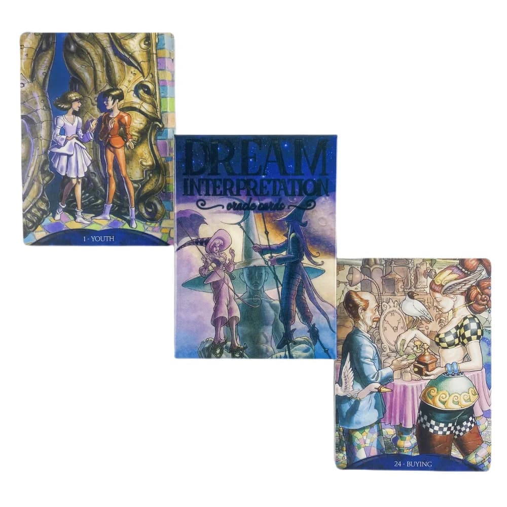 Interpretazione dei sogni Carte Oracle 39 Carte a colori Istruzioni in PDF Gioco di carte dei tarocchi in brossura