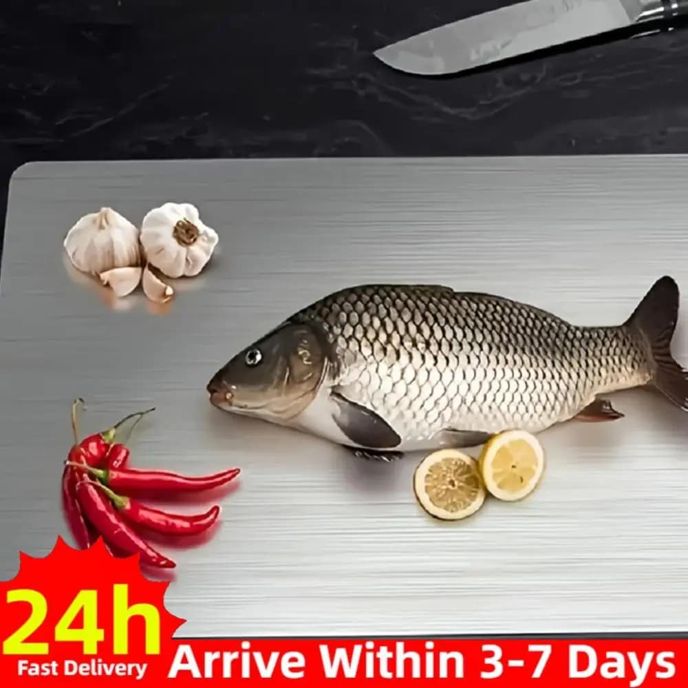1 Pack Cutting Boards for Kitchen with Handle Titanium Cutting Board Double Sided Cutting Boards for Meat Fruit & Vegetable