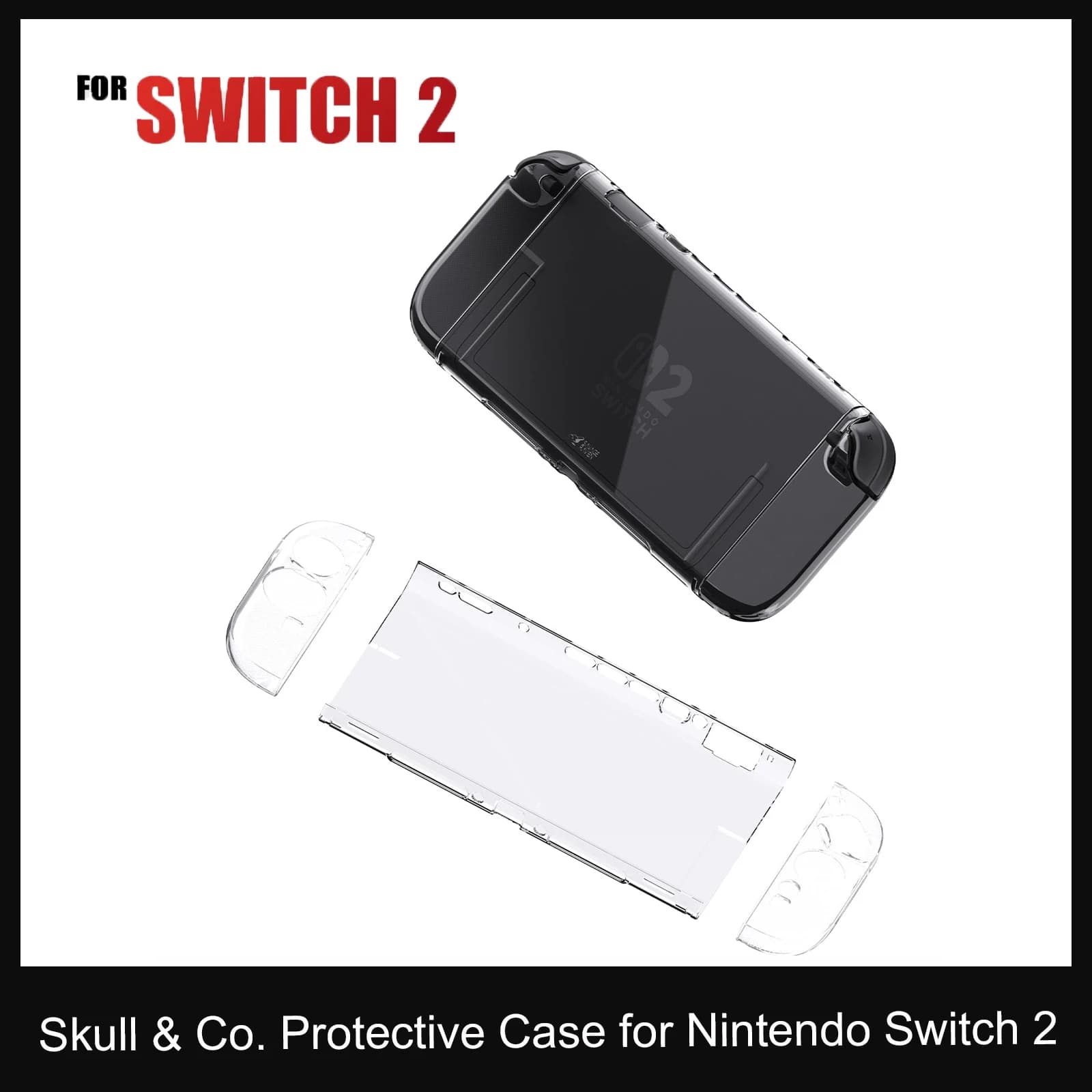 Savage Raven by Skull & Co. Detachable Protective Case Split Soft TPU Cover for Nintendo Switch 2 2025 Model Game Console