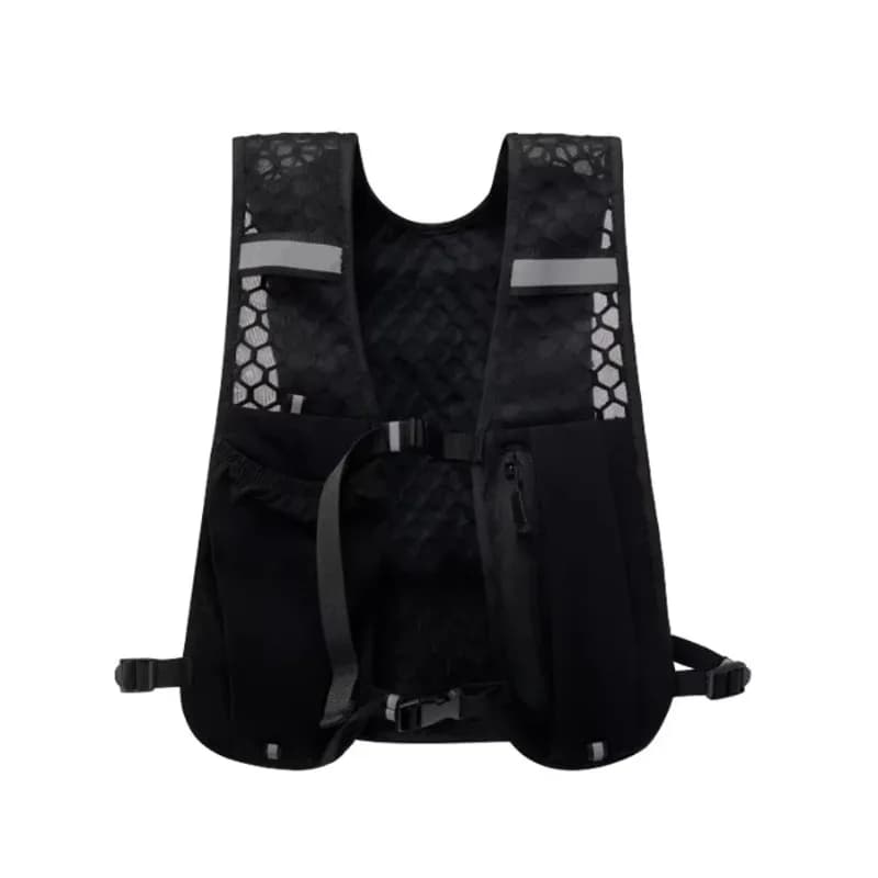 Outdoors Running Water Bottle Storage Vest Lightweight Running Vest Reflective Hydration Water Chest Pack with Phone Holder