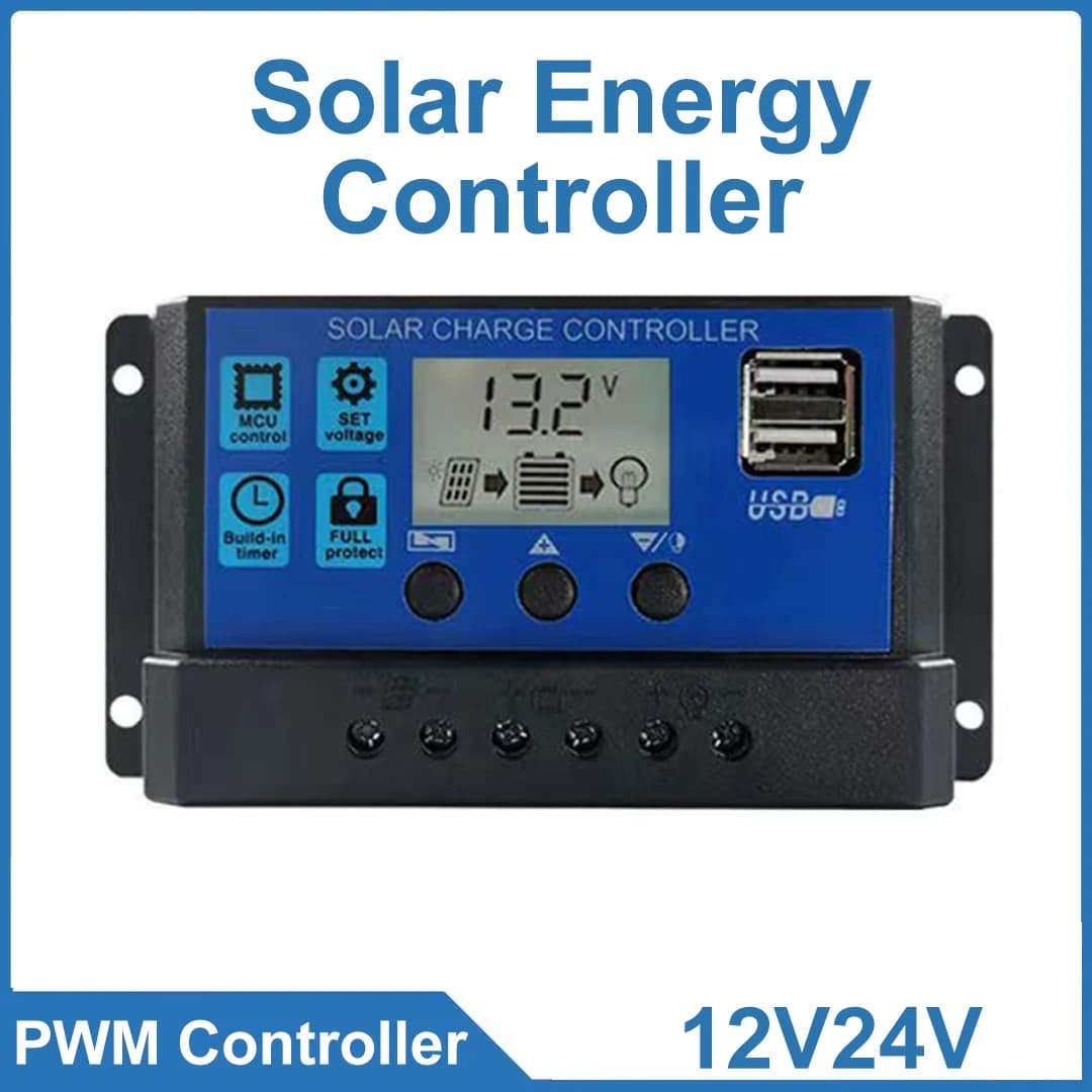 Regolatore di carica solare 12V/24V completamente automatico universale per pannelli fotovoltaici