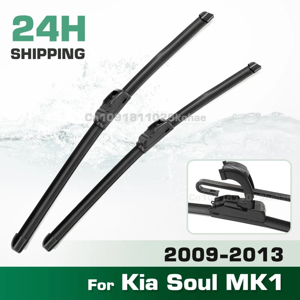 GREATROAD Tergicristallo LHD e RHD Set di spazzole tergicristallo anteriori per Kia Soul MK1 2009 - 2013 Parabrezza Parabrezza Spazzola per finestra 24 "+ 20"