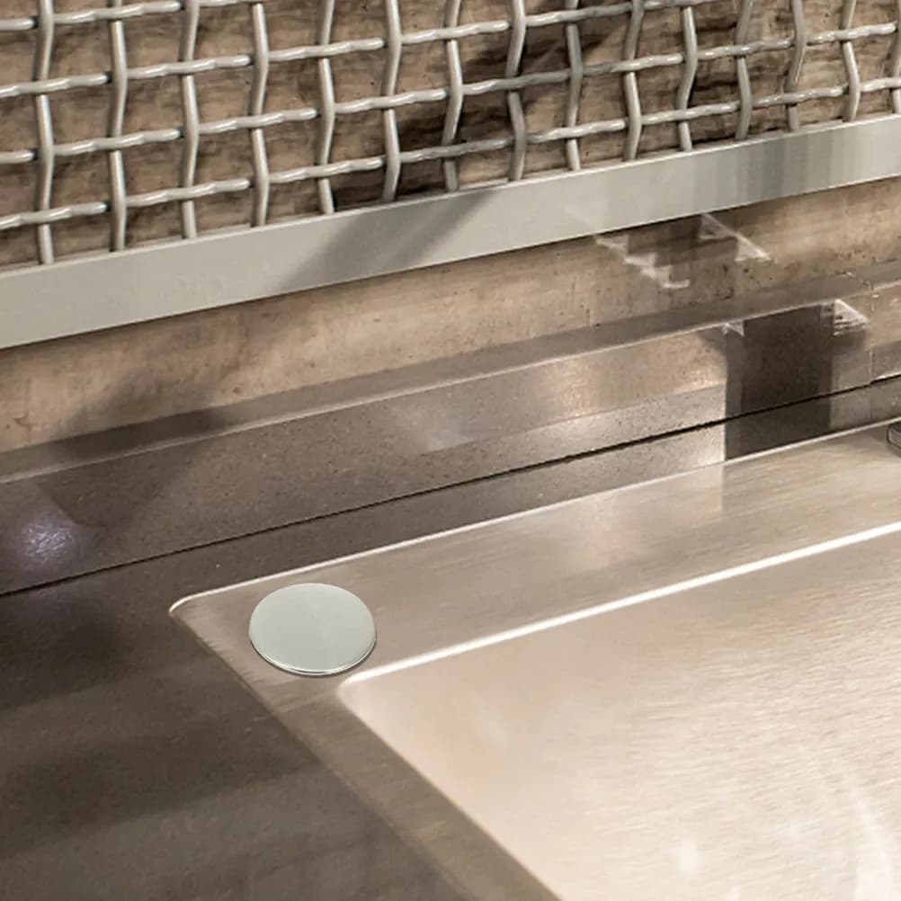 2 Pezzi Coperchio per Lavello, Tappo per Rubinetto, Dispenser di Sapone, Coperchio per Lavabo, Cucina Bagno, Acciaio Inossidabile 35mm 45mm