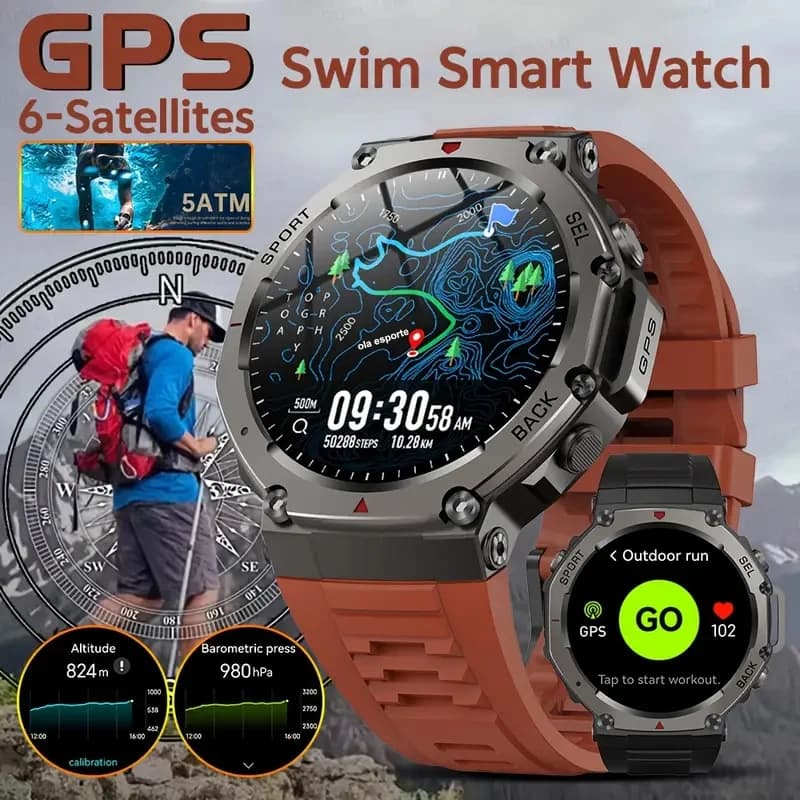 For Amazfit T-Rex 3 GPS Watch SmartWatch 10ATM High Speed Waterproof Sport Smartwatch For Women Men