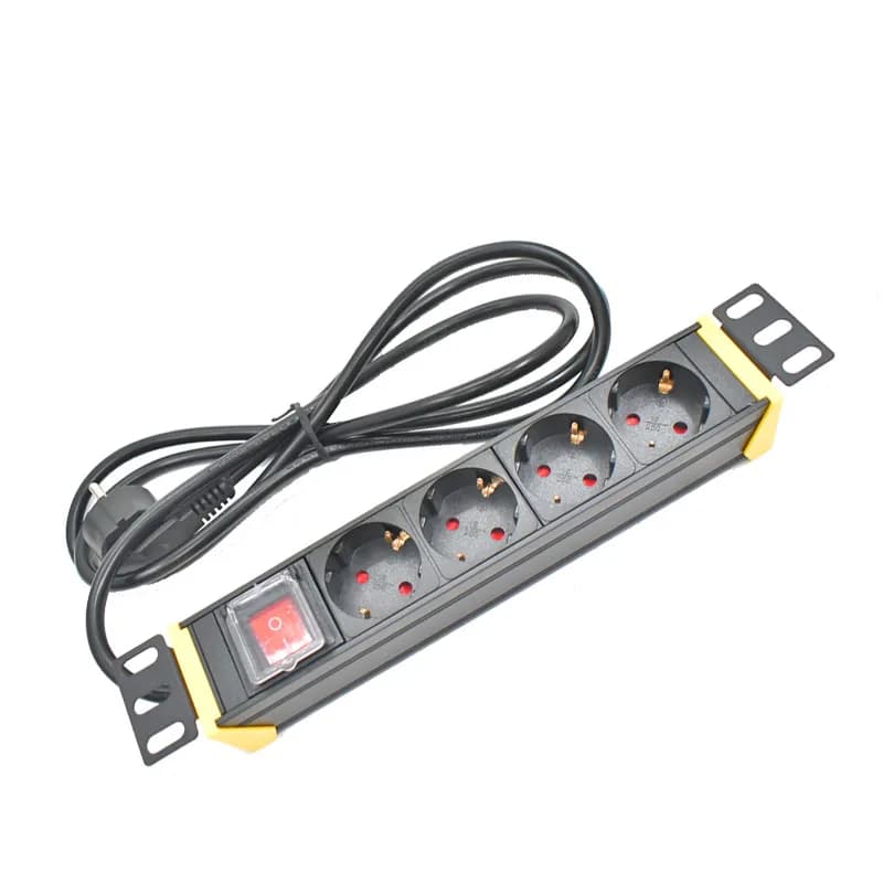 PDU Power Strip Network Cabinet Plug Socket 2-11 Way 16A EU Outlet Socket 2m Extension Cord 360 Swivel bracket