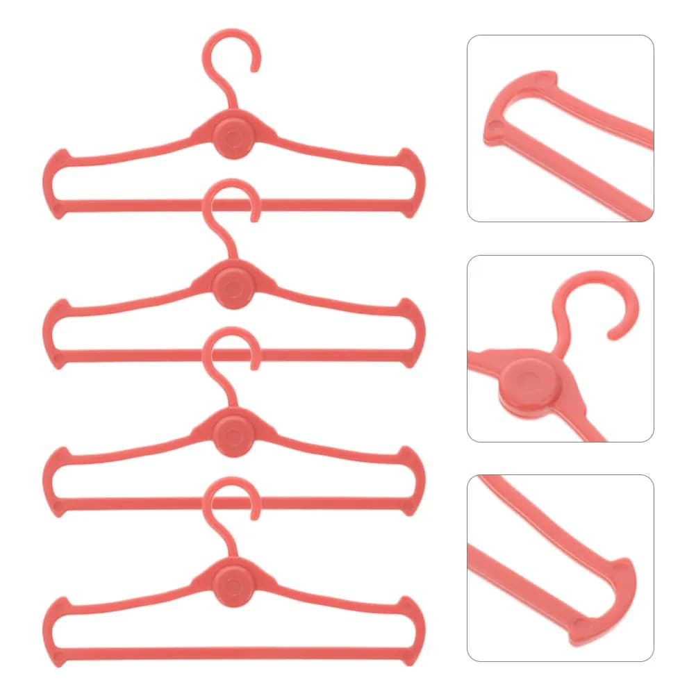 60Pcs Mini Clothes Hangers Miniature Small Hangers Small Clothes Rack Hanging Wardrobe Organizer Mini House Supplies