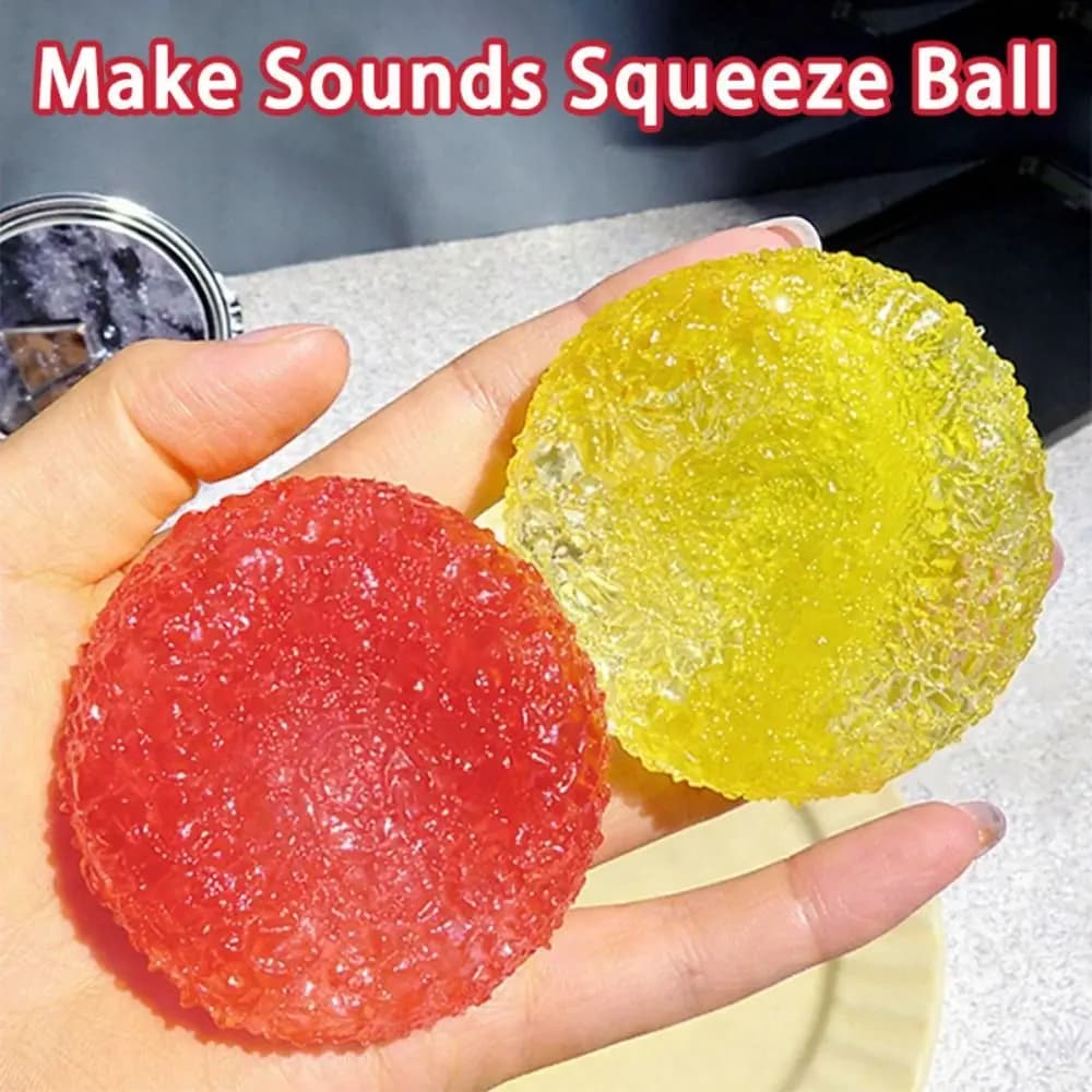 1 pz. Palla Antistress Portatile Modellabile Fai-da-te con Effetto Ghiaccio e Suono Sfrigolante, Giocattolo Sensoriale per Bambini e Adulti