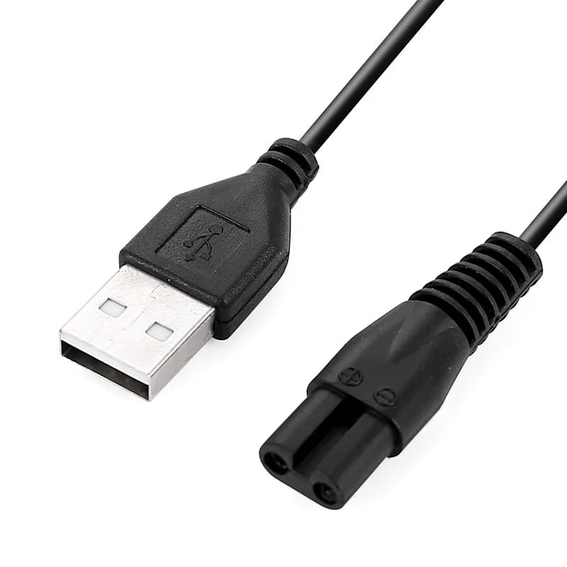 【C】1 cavo USB per ricarica rasoio elettrico, adattatore di alimentazione, cavo caricabatterie, spina adattatore elettrico portatile, cavo di ricarica